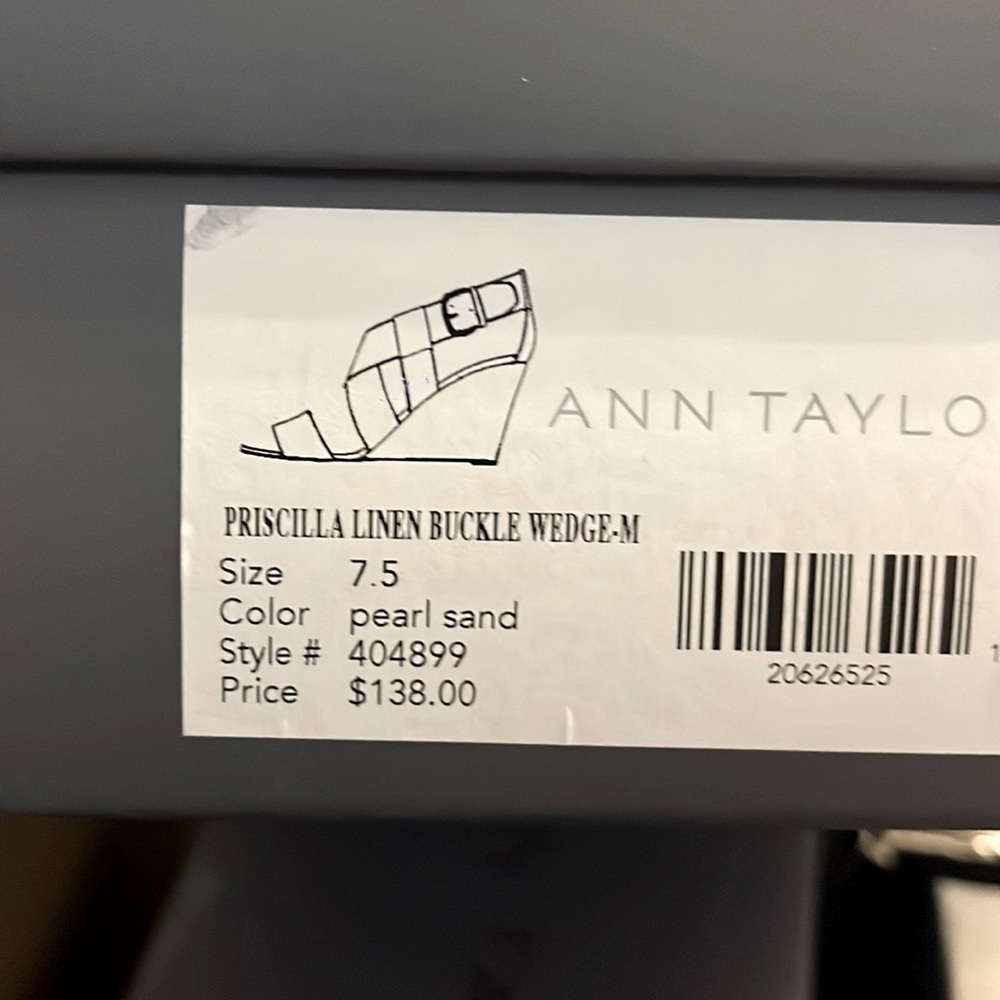 Ann Taylor wedge sandals - worn once